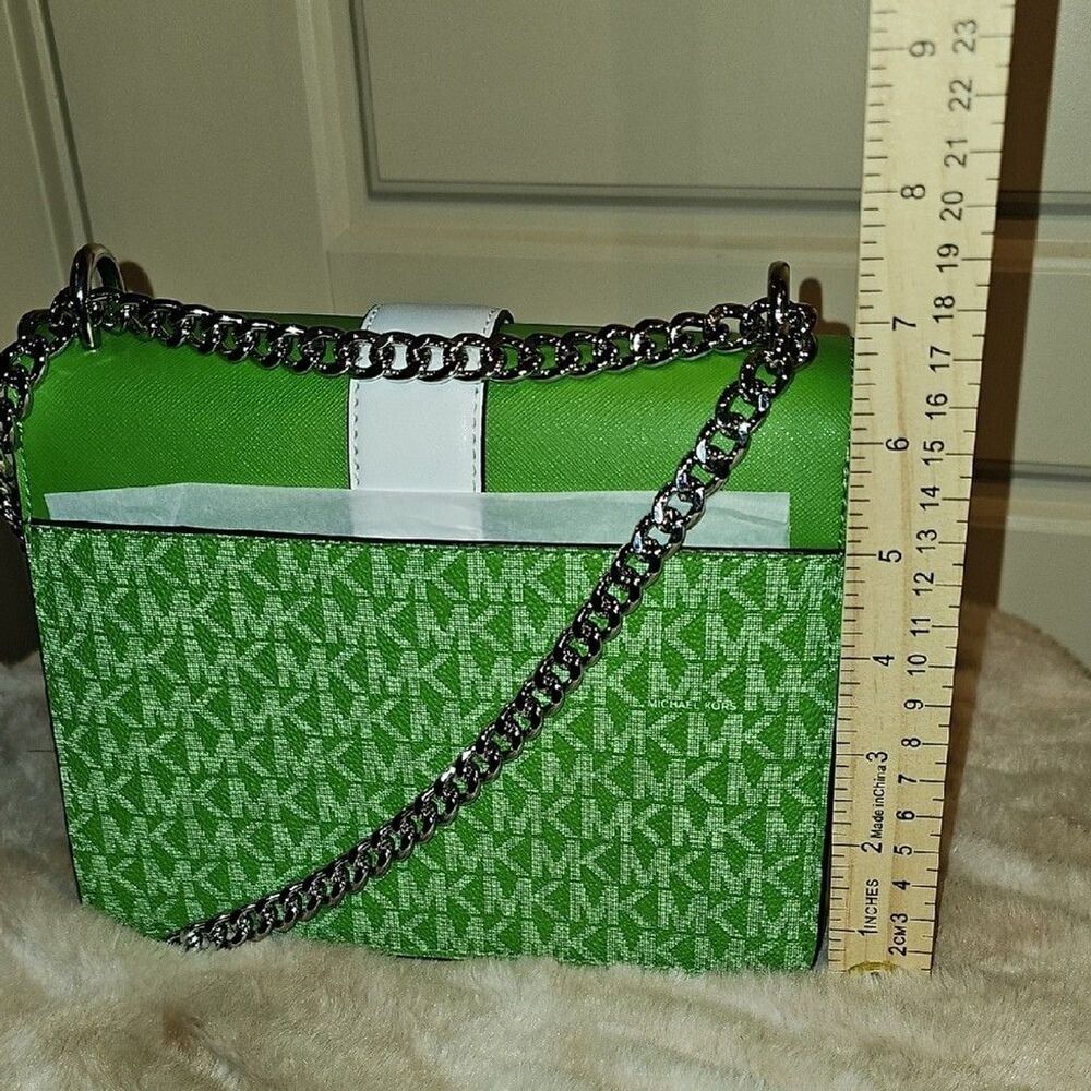 Michael Kors Green and White Crossbody Bag NWT - Picture 6 of 11